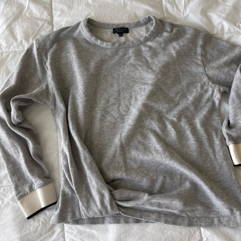 Rag & Bone Super Cute Gray Sweatshirt Size Small